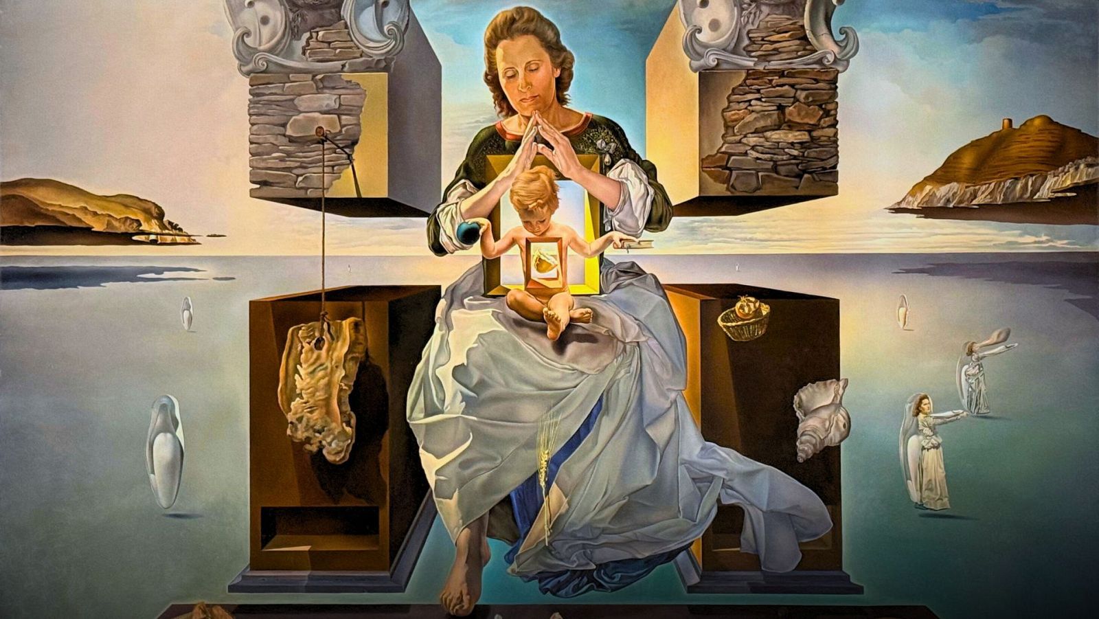 Part central del quadre 'La Madona de Portlligat' de Dalí