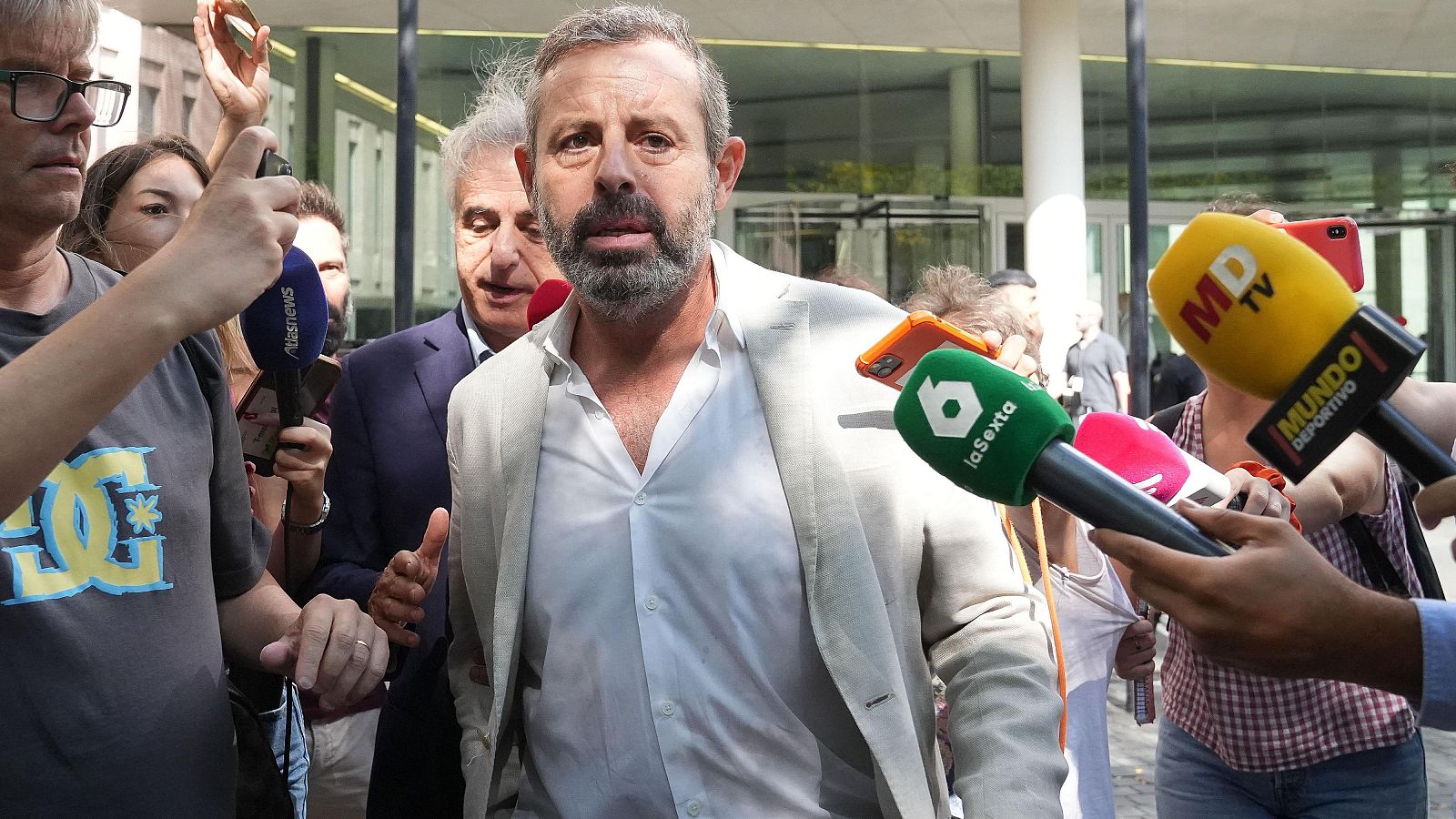 Sandro Rosell, tras declarar en Barcelona por el caso Negreira