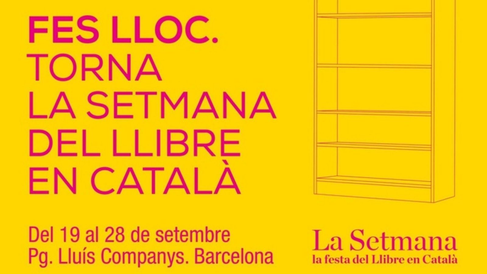 Una part del cartell de la Setmana del Llibre en Català