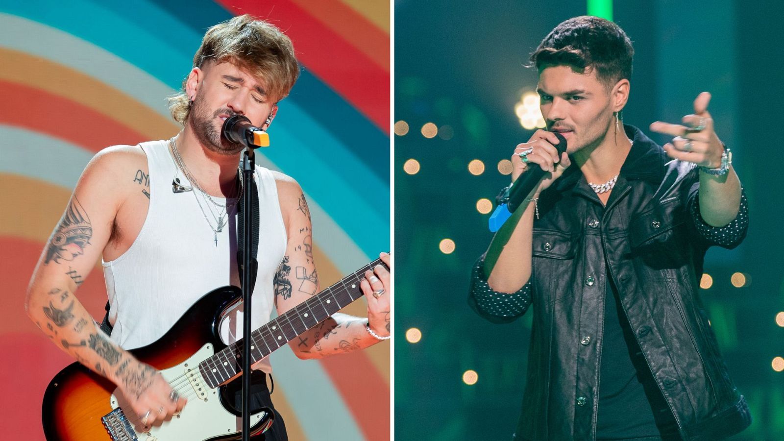 Los cantantes Dani Fernández y Abraham Mateo