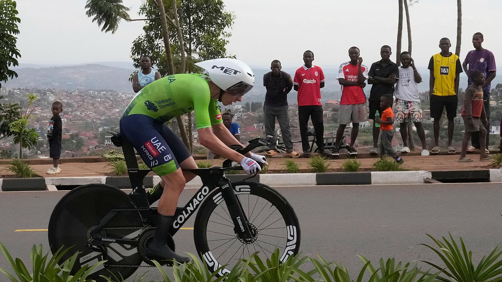 Tadej Pogacar en la contrarreloj de Kirali