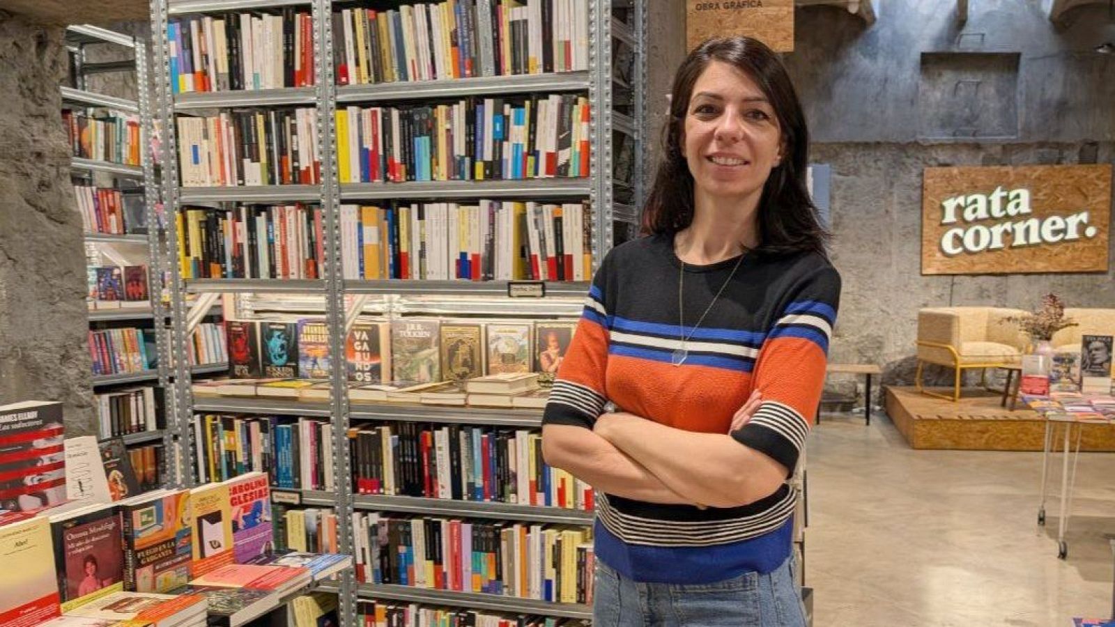 La directora y guionista de cine Marga Melià en la libreria Rata Corner de Palma