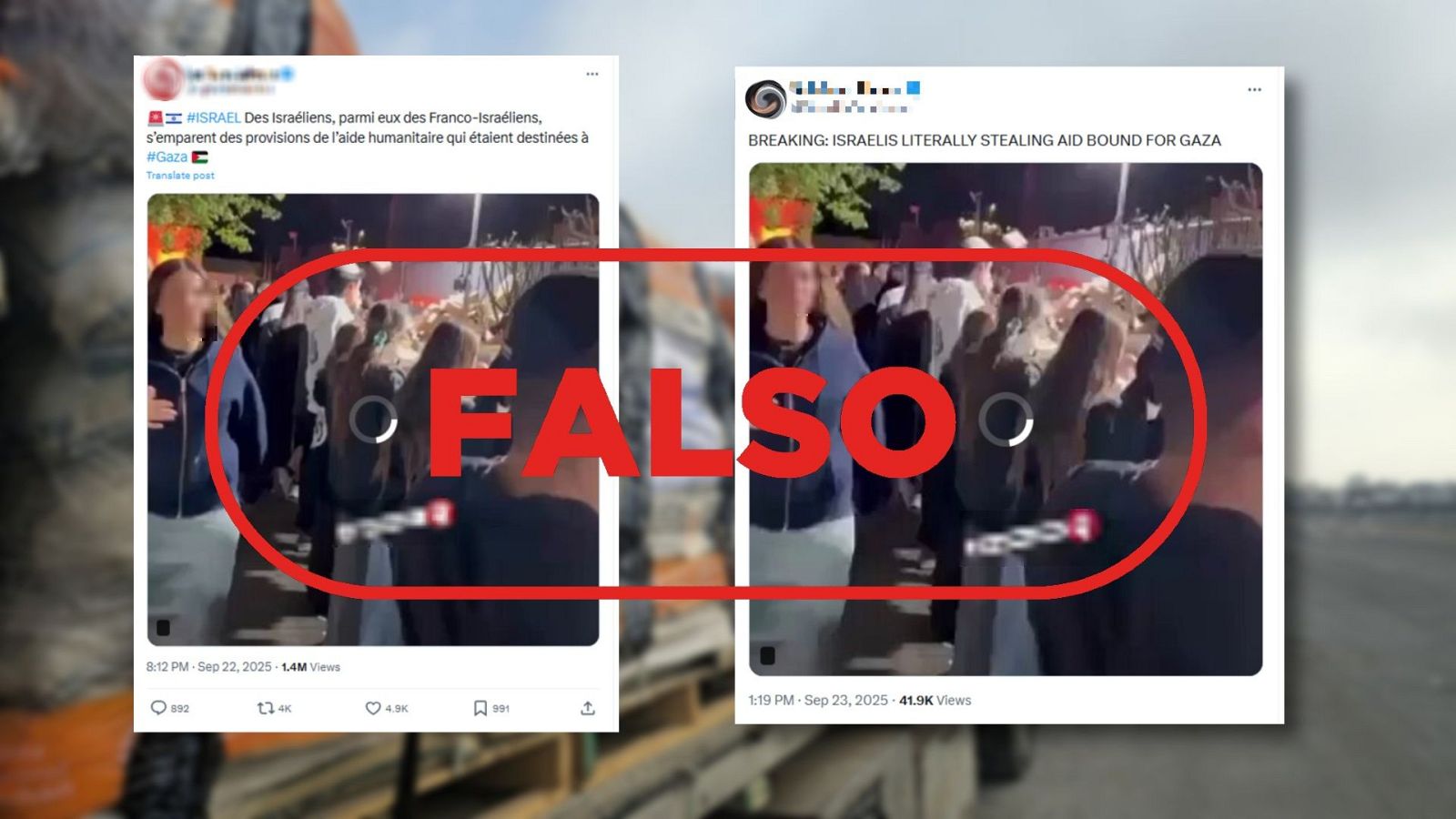 No son israelíes robando ayuda humanitaria destinada a Gaza