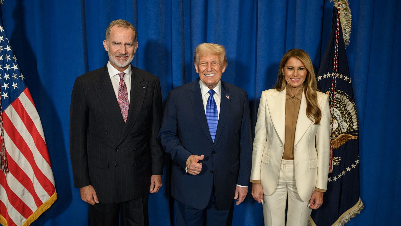 La Casa Blanca distribuye la imagen de Felipe VI y Trump
