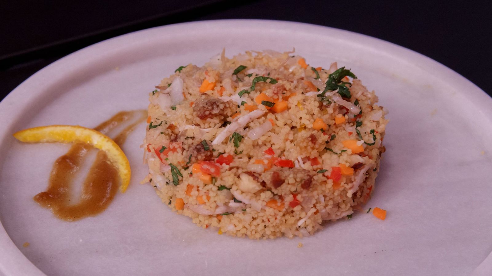 Receta de cuscús con pollo y cordero de Juanjo Bona en MasterChef Celebrity 10