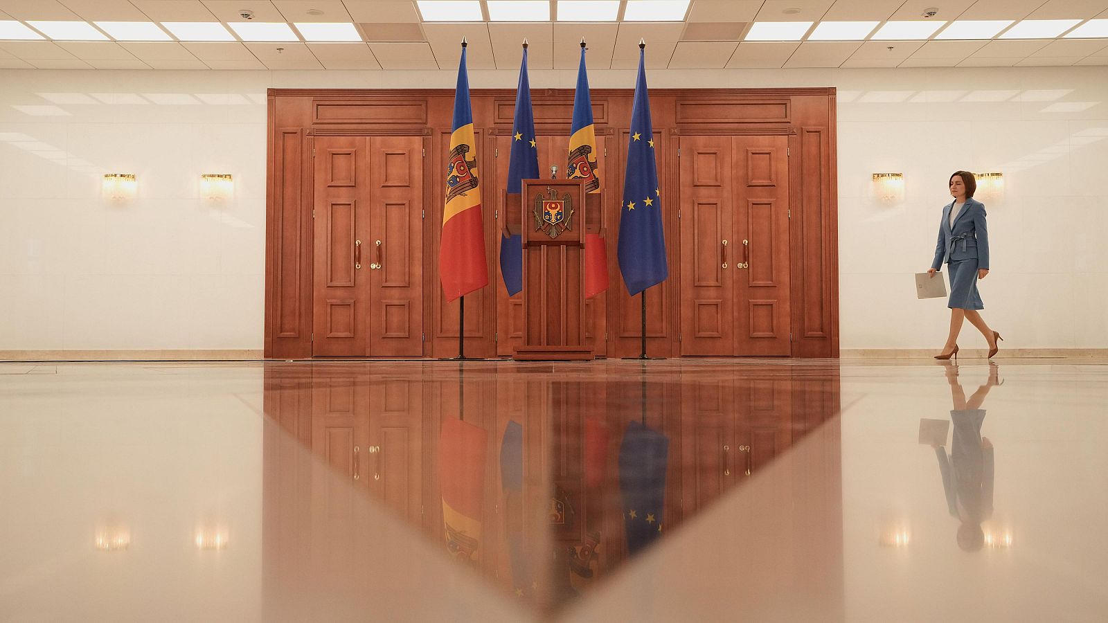 La presidenta de Moldavia, Maia Sandu