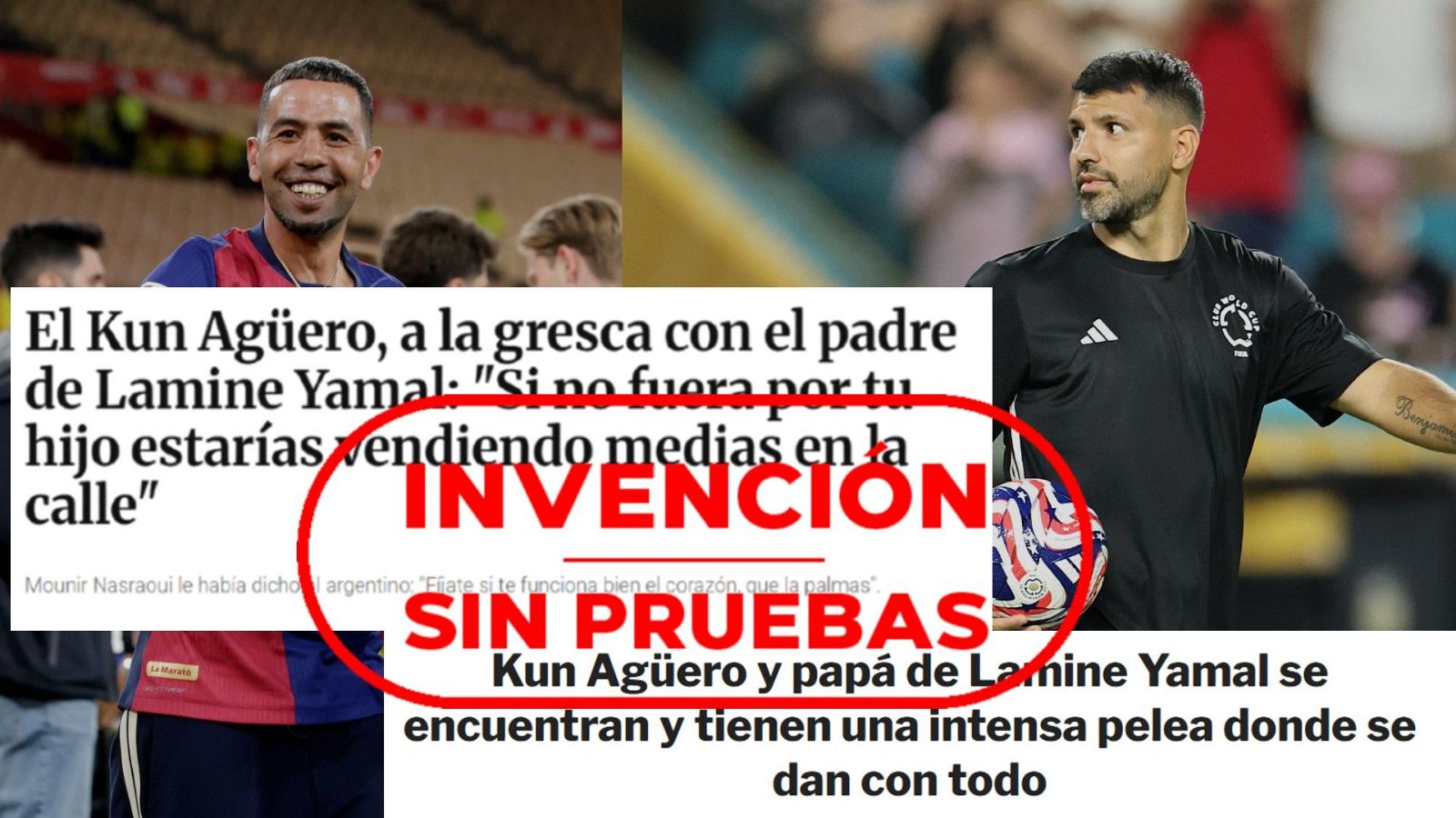 No hay registros de esta pelea entre Agüero y el padre de Lamine Yamal