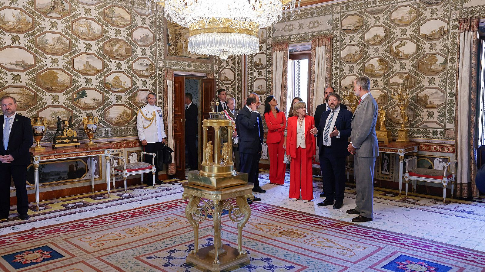 El rey Felipe VI durante la inauguración de la Casa del Labrador en el Real Sitio de Aranjuez