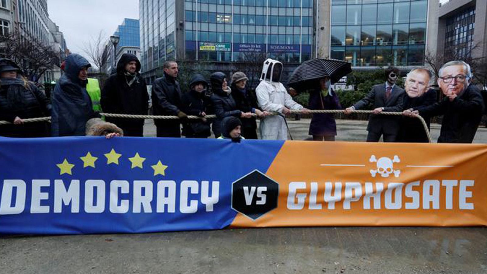 Manifestación de protesta contra la renovación de la autorización al pesticida glifosato