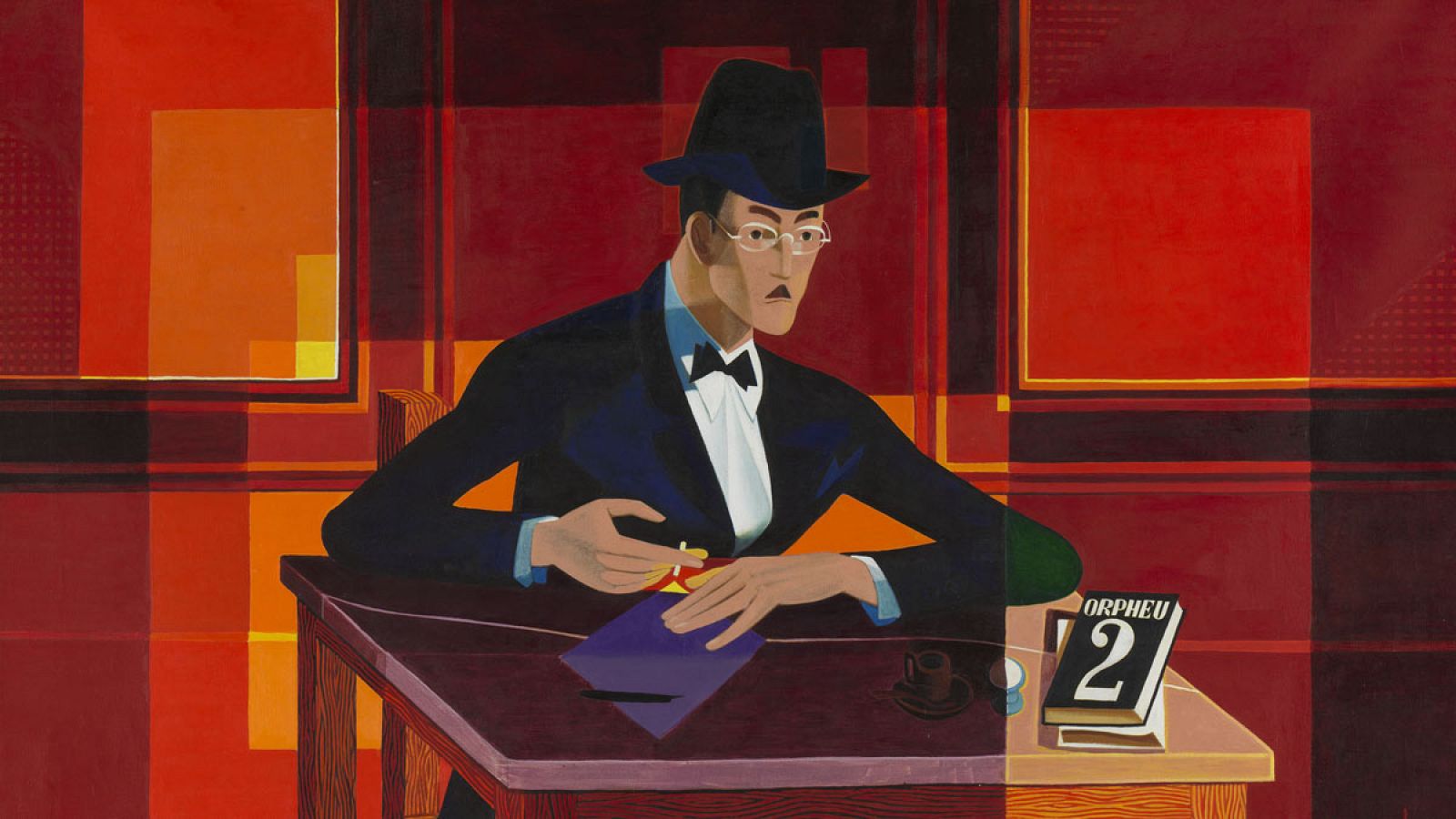 Retrato de Pessoa de José Almada Negreiros, 1964. Museo Calouste Gulbenkian