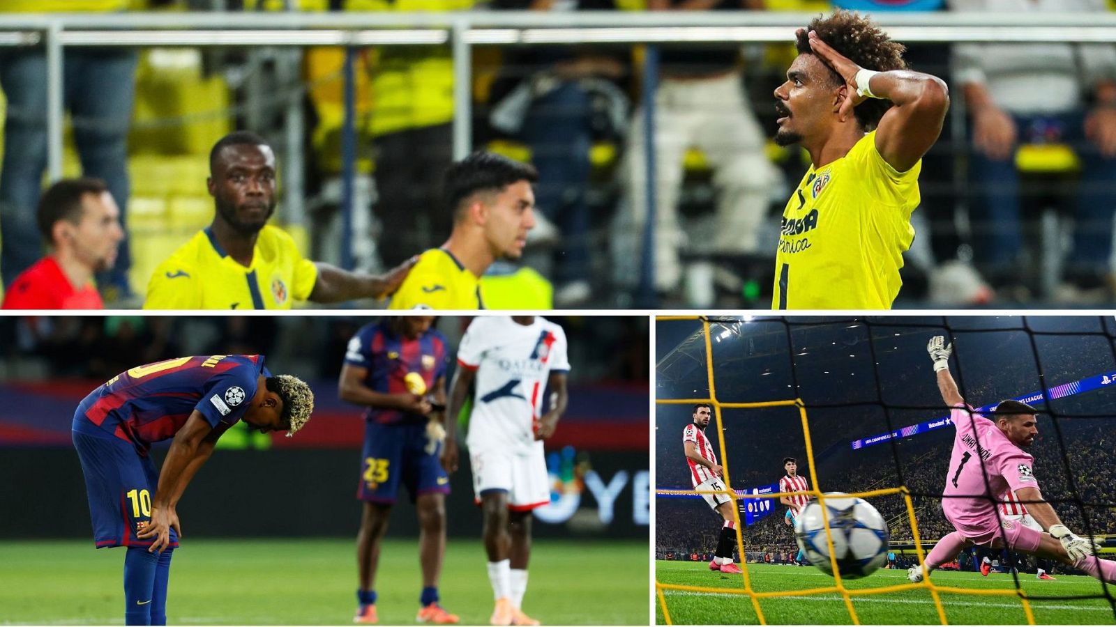 El Villarreal salvó un punto en un mal día para Barça y Athletic.