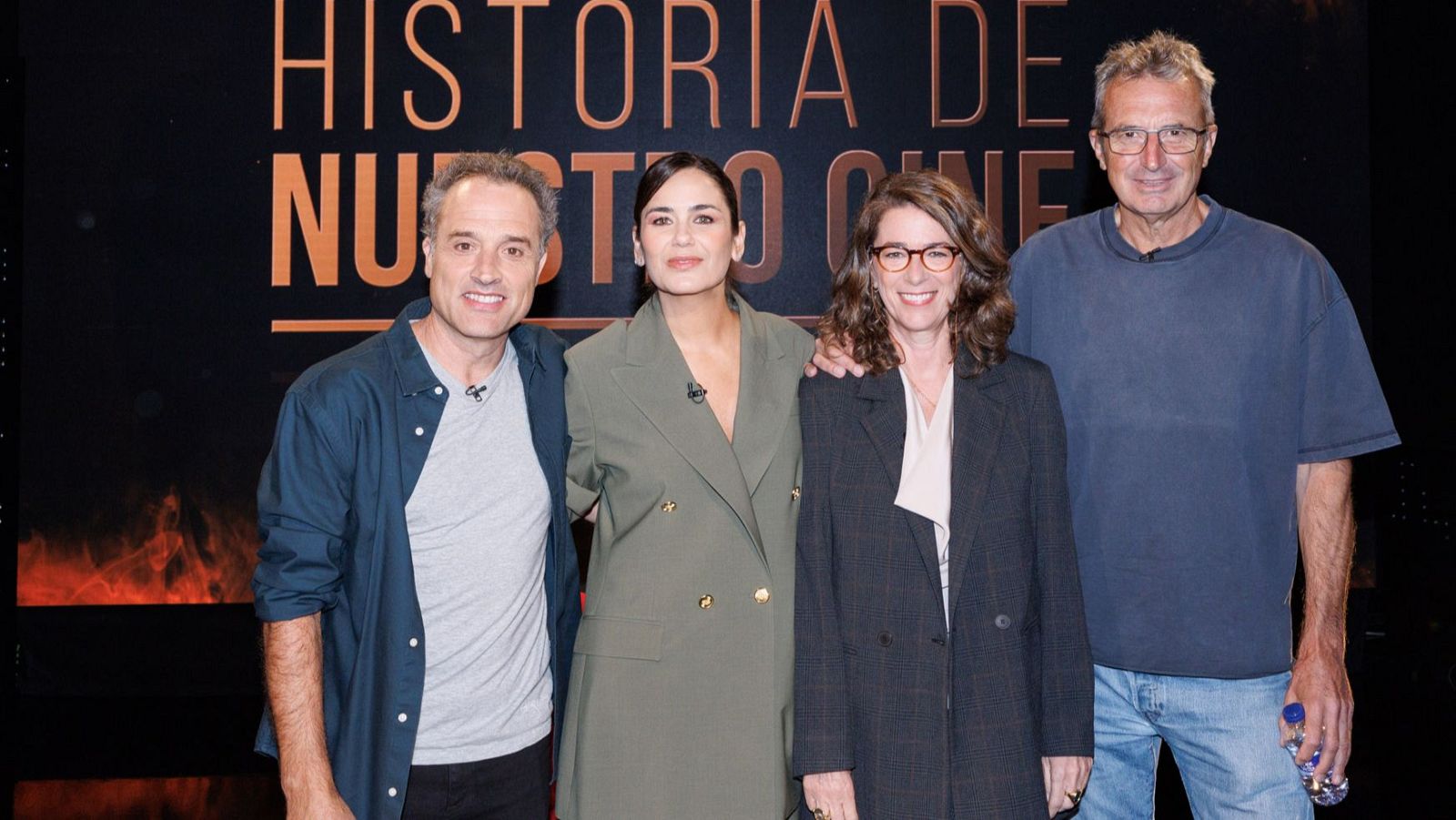 Elena S. Sánchez, con Daniel Guzmán, Elsa Fernández-Santos y Mariano Barroso