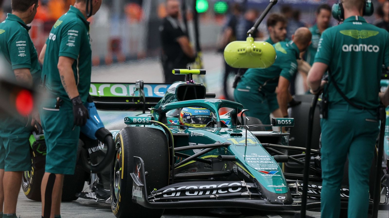 Fernando Alonso en el entrenamiento libre del GP de Singapur