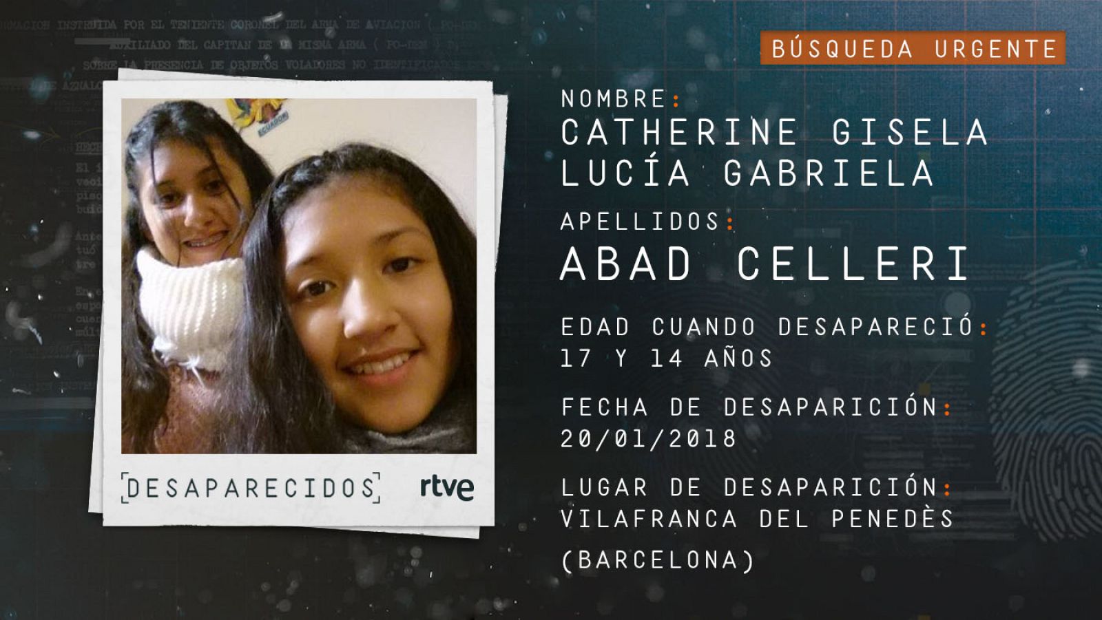 Catherine Gisela y Lucía Gabriela Abad Celleri