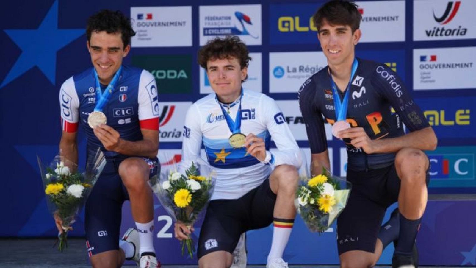 El español Héctor Álvarez, bronce en el Europeo sub-23 de ciclismo 2025.