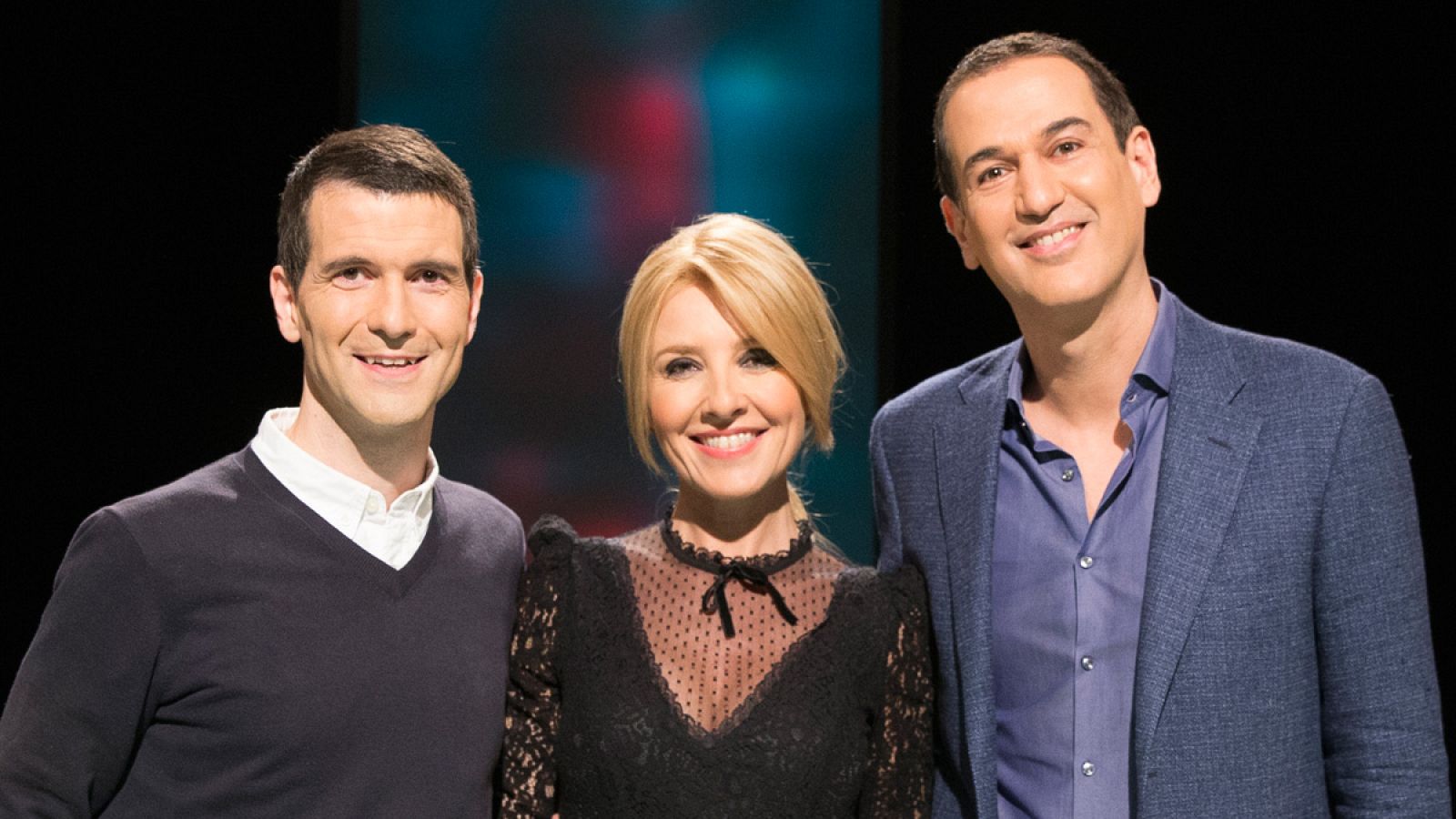 Cayetana Guillén Cuervo con Carlos Marañón y Roberto Santiago