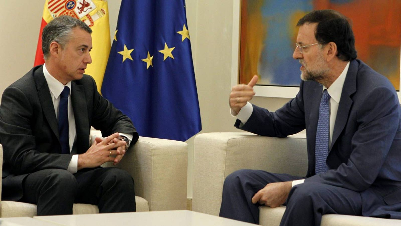 Rajoy y Urkullu, en una reunión en La Moncloa en 2012
