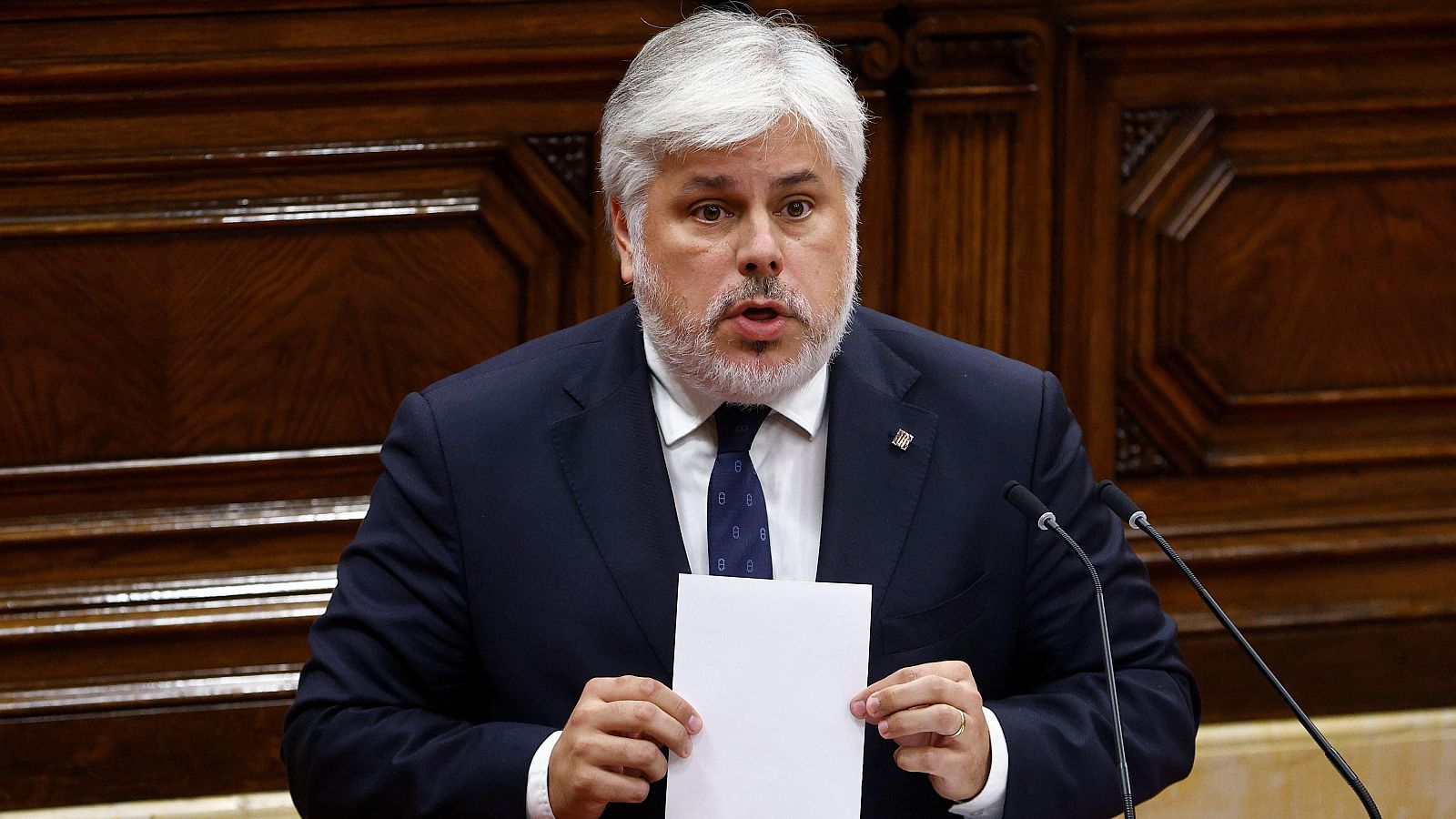 El president del grup parlamentari de JxCat, Albert Batet, intervé durant la segona jornada del debat de política genera