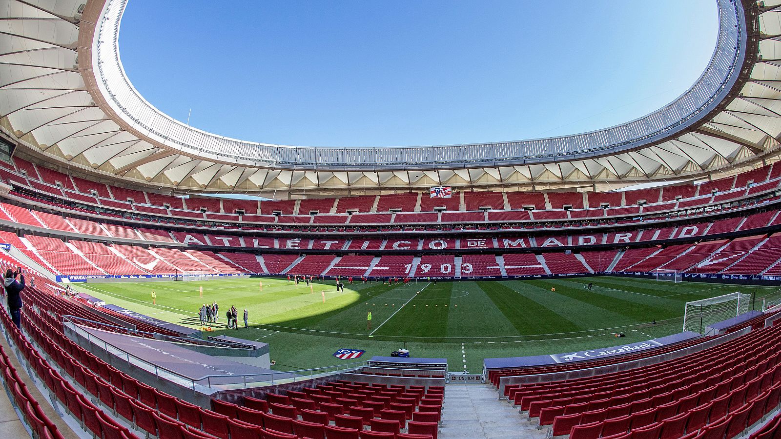 Entrenamiento del Atlético de Madrid en el Wanda Metropolitano
