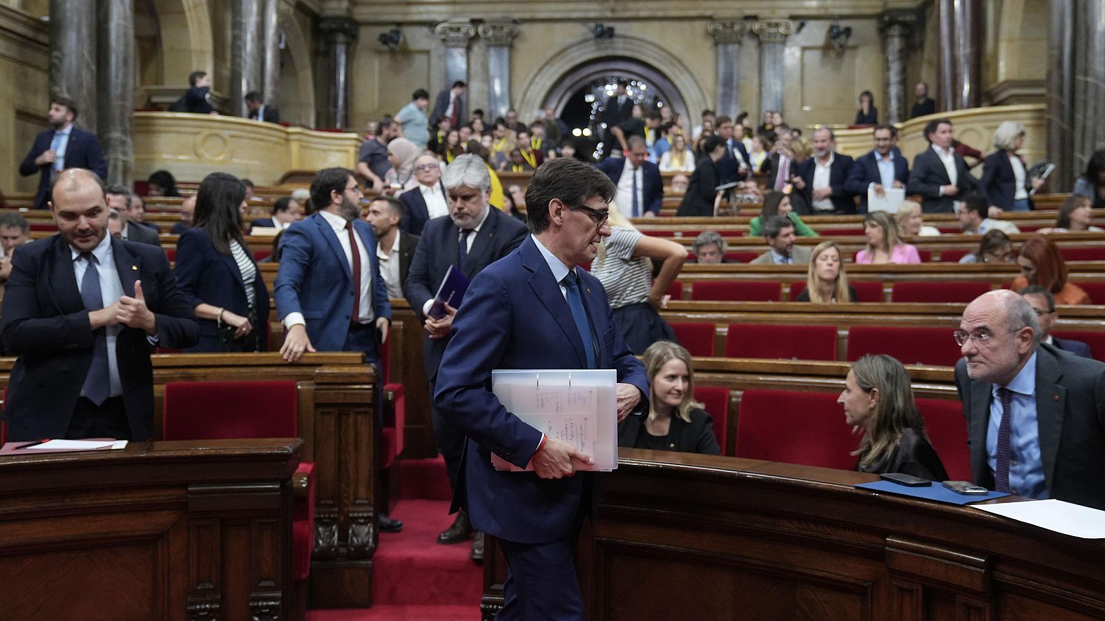 El president de la Generalitat, Salvador Illa, durant la primera jornada del Debat de Política General