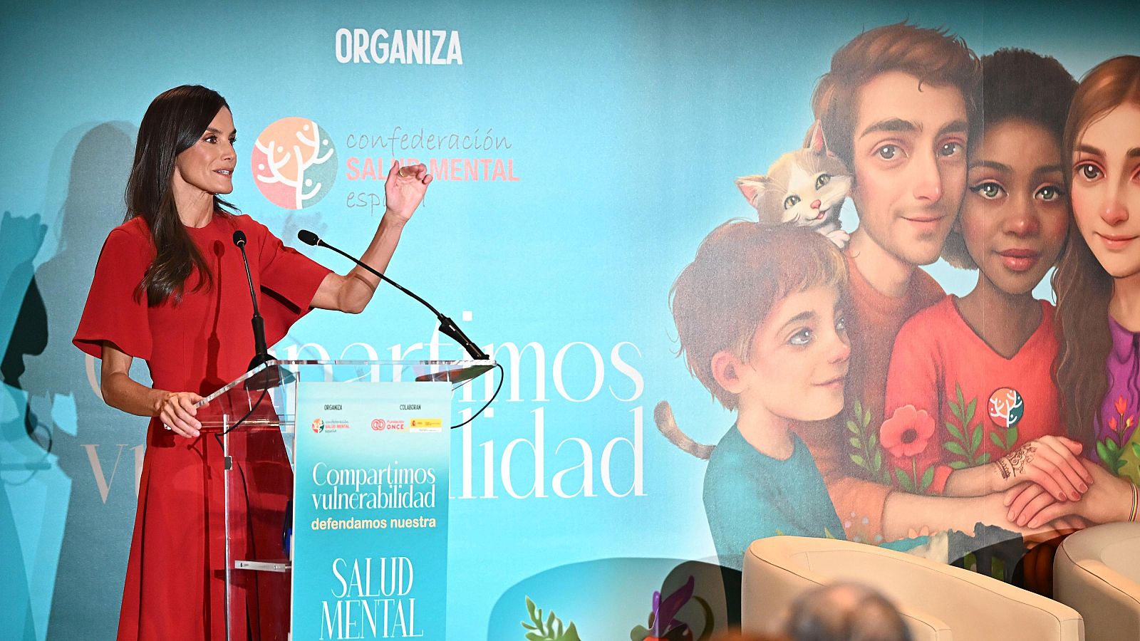 La reina Letizia interviene durante el acto institucional del 'Día Mundial de la Salud Mental 2025