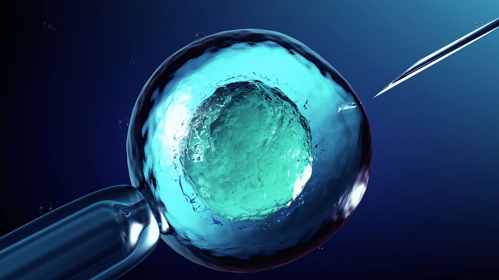 Imagen renderizada de una inseminación artificial de un óvulo