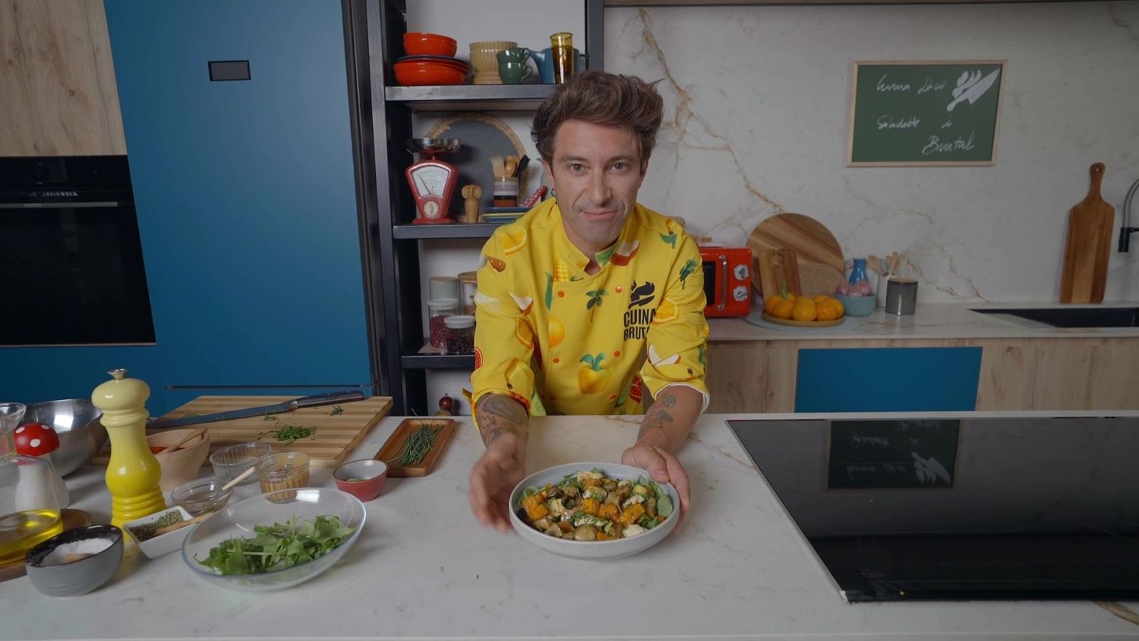 La recepta del Chef Bosquet d'amanida de tardor amb verdures i pollastre pas a pas