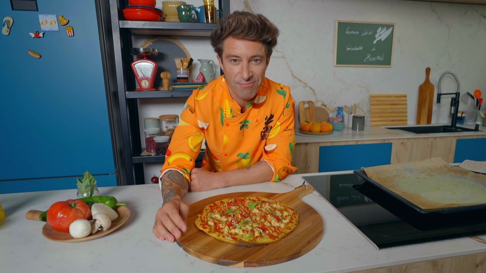 Pizza de cigrons al curri, la recepta saludable del Chef Bosquet