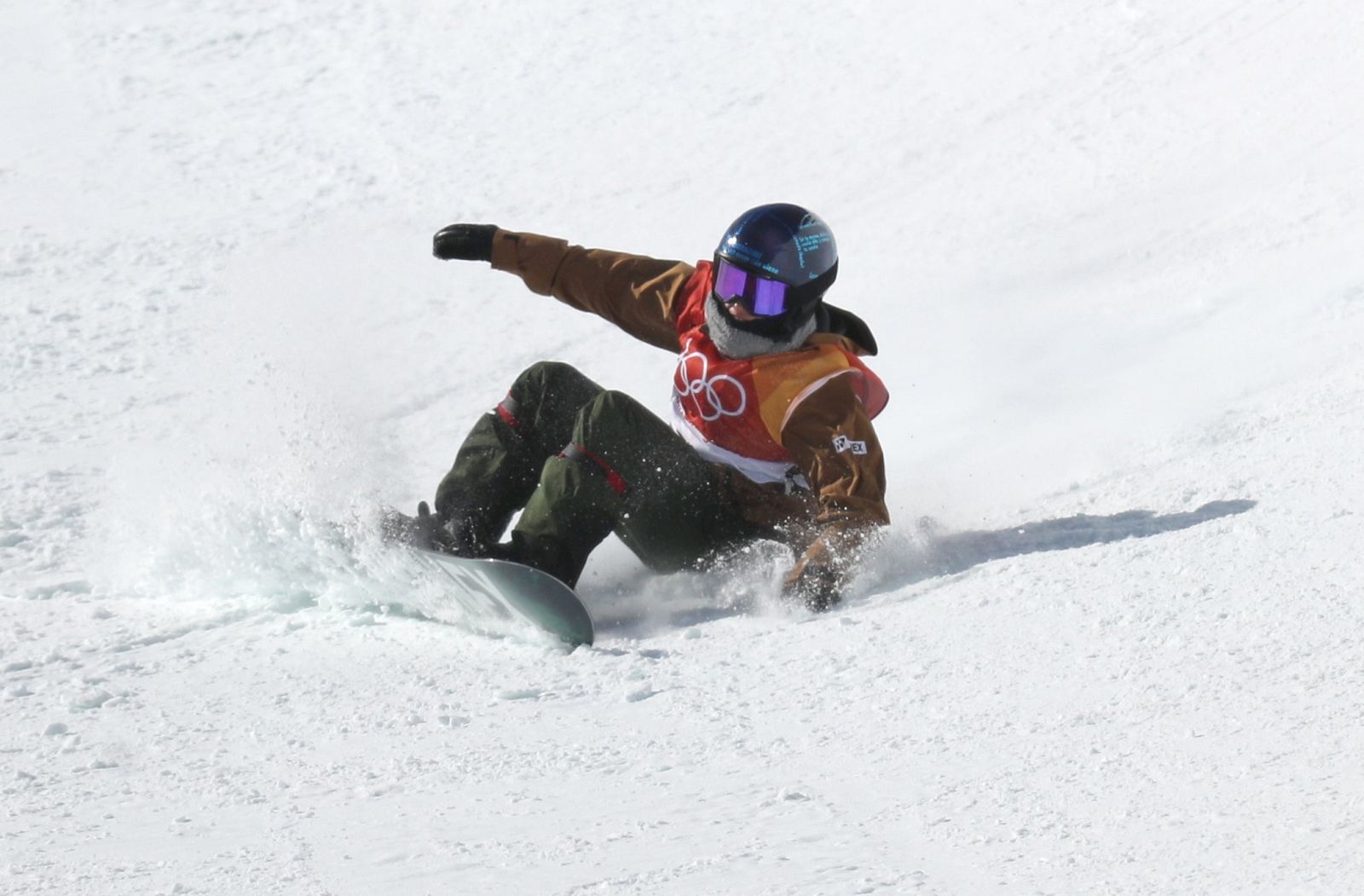 Queralt Castellet, se va al suelo durante la final de Pyongchang