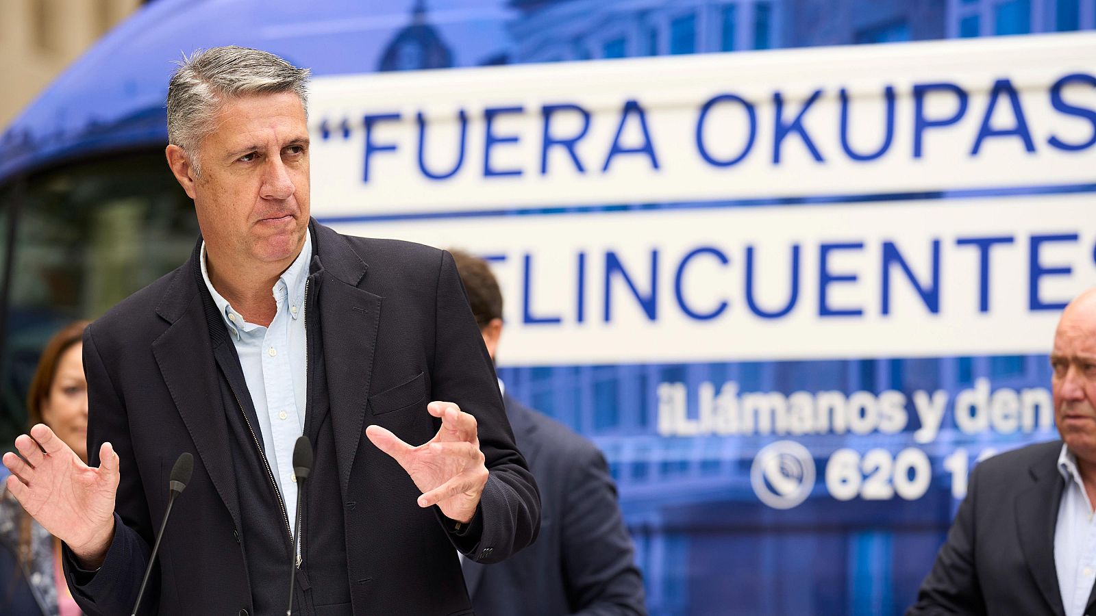 L'alcalde de Badalona, Xavier García Albiol, participa en un acte de partit a Vitòria