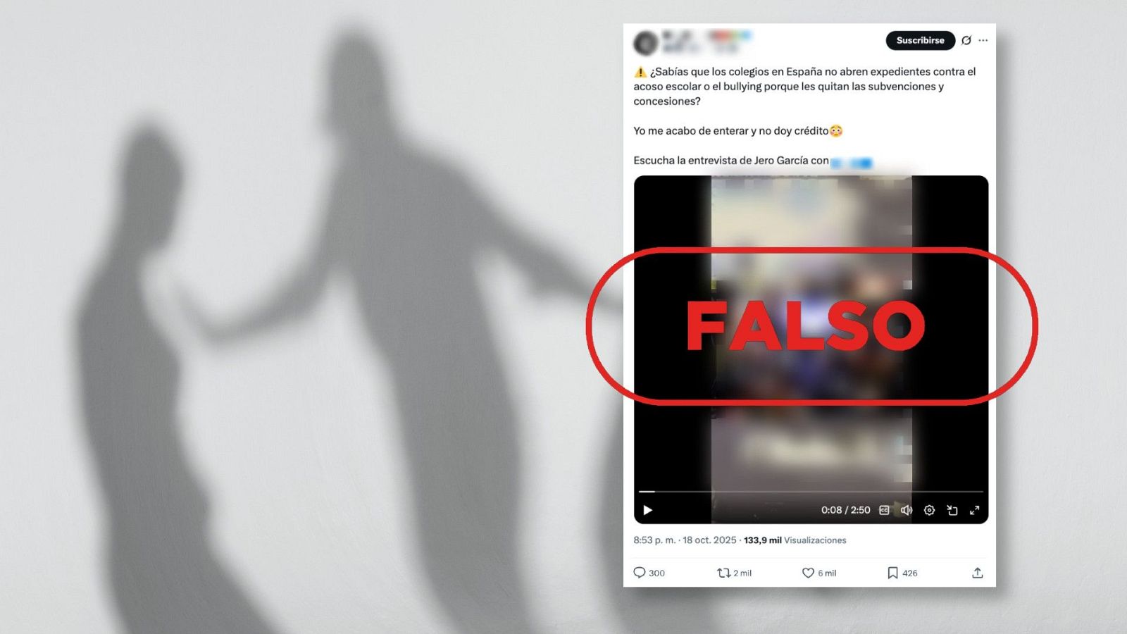 Notificar casos de acoso escolar no deja sin subvenciones a los centros