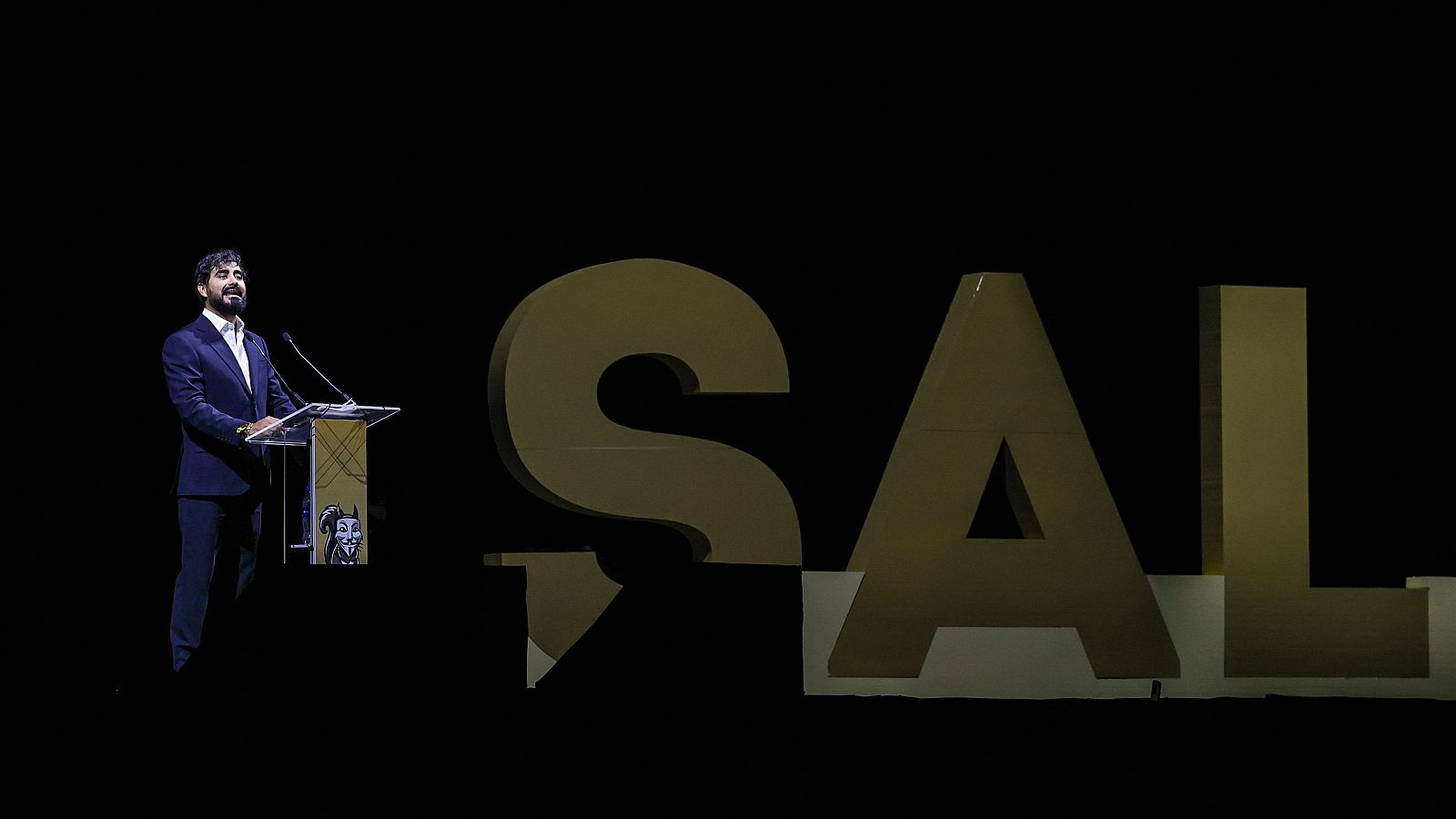 El eurodiputado Alvise Pérez en un mitin de SALF