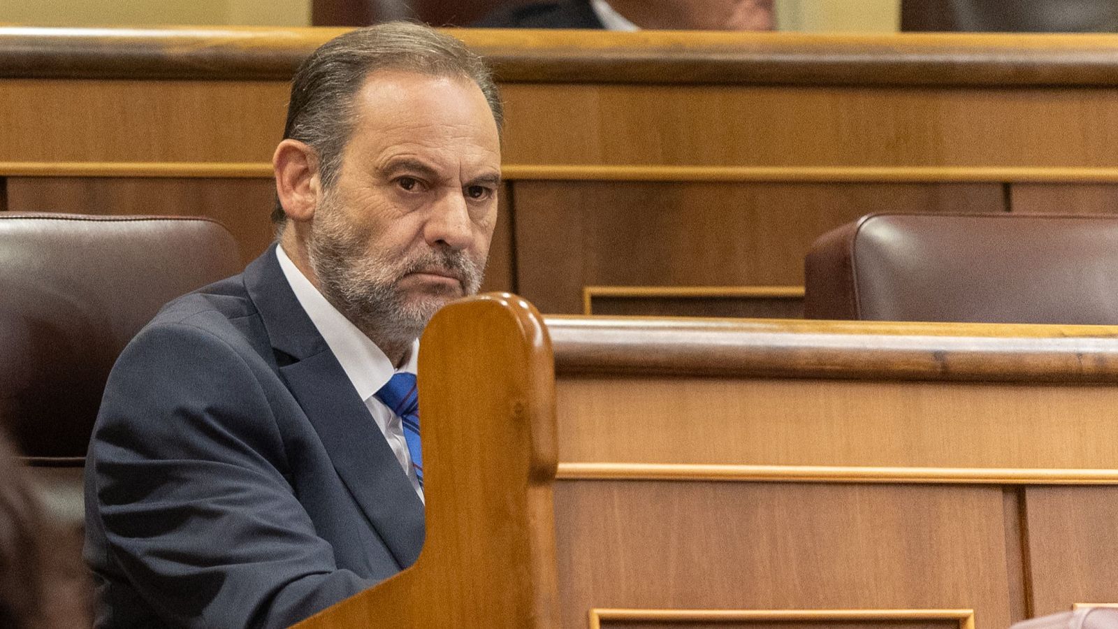 El diputado José Luis Ábalos, durante una sesión de control al Gobierno en el Congreso