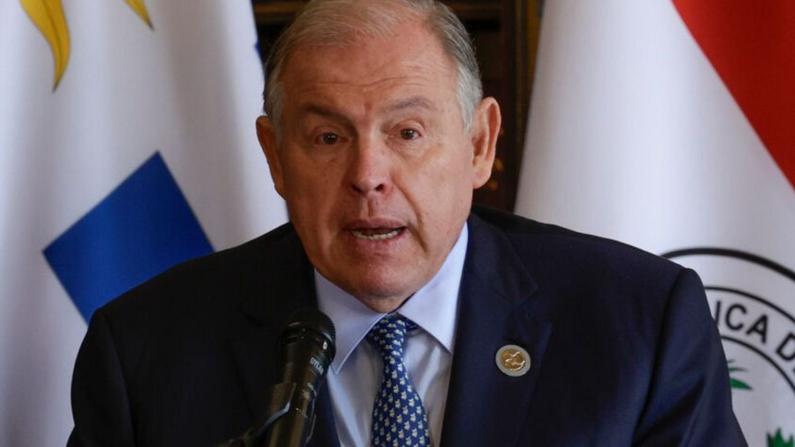 Gerardo Werthein, el ministro de Exteriores de Argentina que ha presentado su dimisión, durante una intervención en Brasil