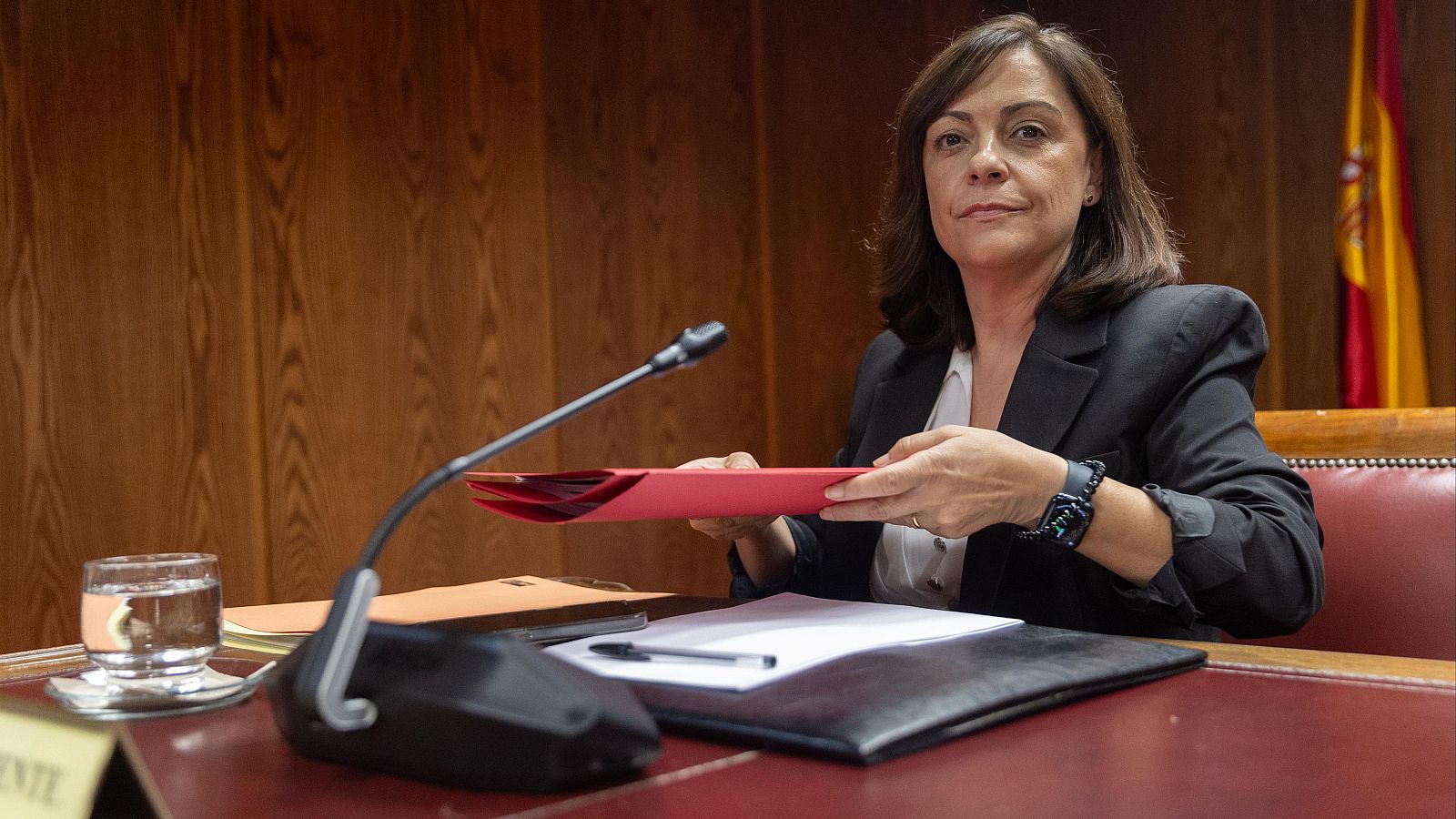 La gerente del PSOE, Ana María Fuentes Pacheco, comparece en la comisión sobre el caso Koldo