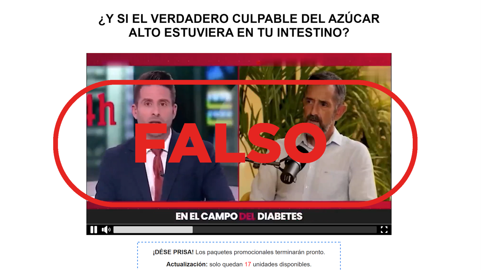 RTVE no promociona un remedio para la diabetes en este vídeo, es un deepfake