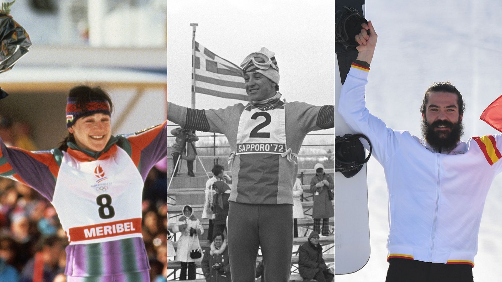 Blanca Fernández Ochoa, su hermano Paco y Regino Hernández