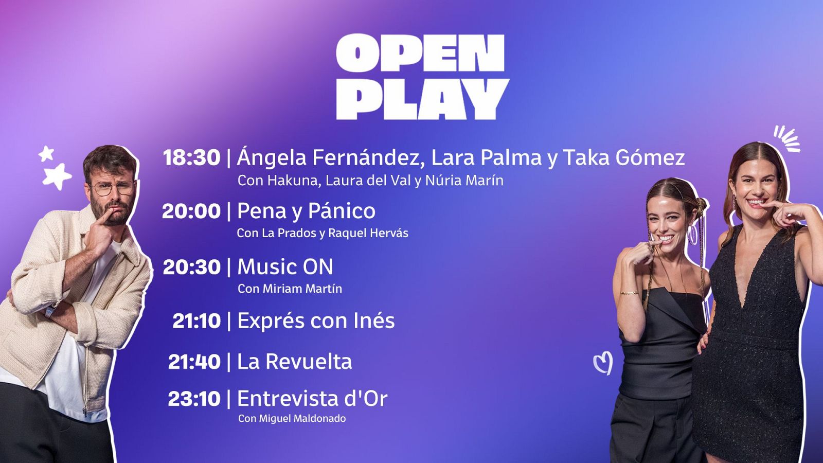 Núria Marin y Laura del Val se estrenan en 'Open Play': descubre todas las sorpresas de hoy