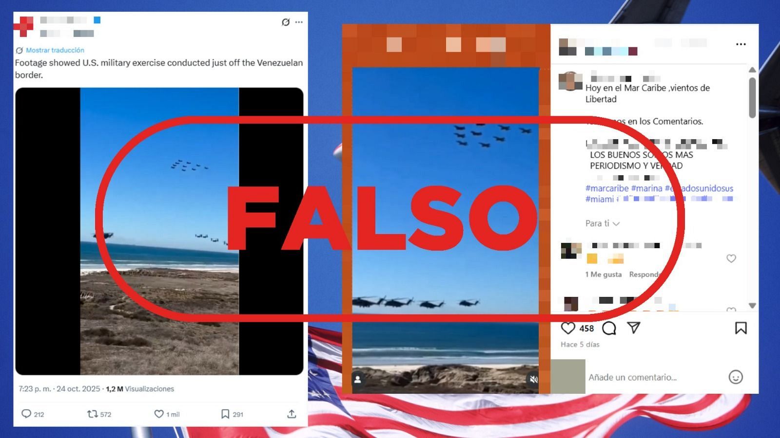 No son cazas de Estados Unidos en Venezuela, es falso