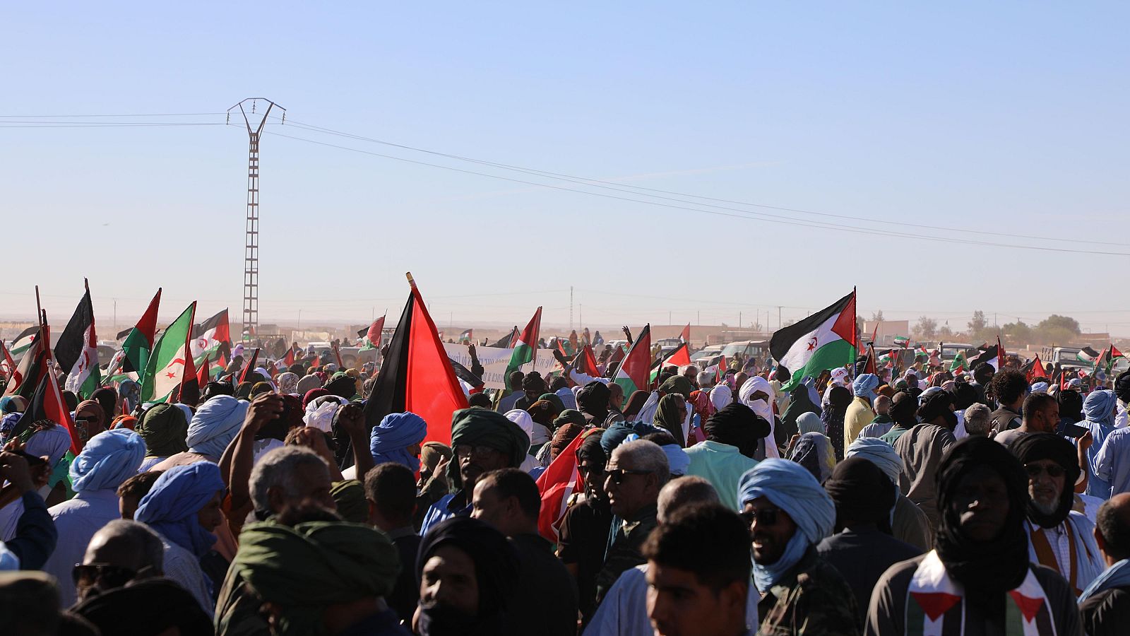 Miles de saharauis se manifiestan contra el proyecto de EE.UU. para el Sáhara