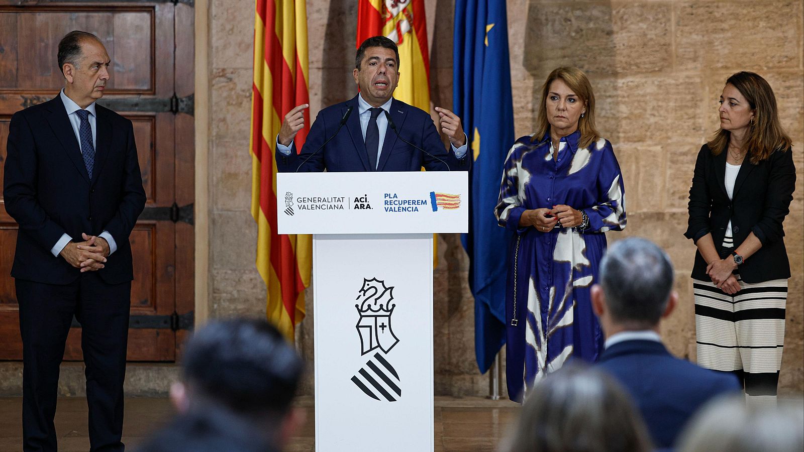 El presidente de la Generalitat, Carlos Mazón, en un acto.