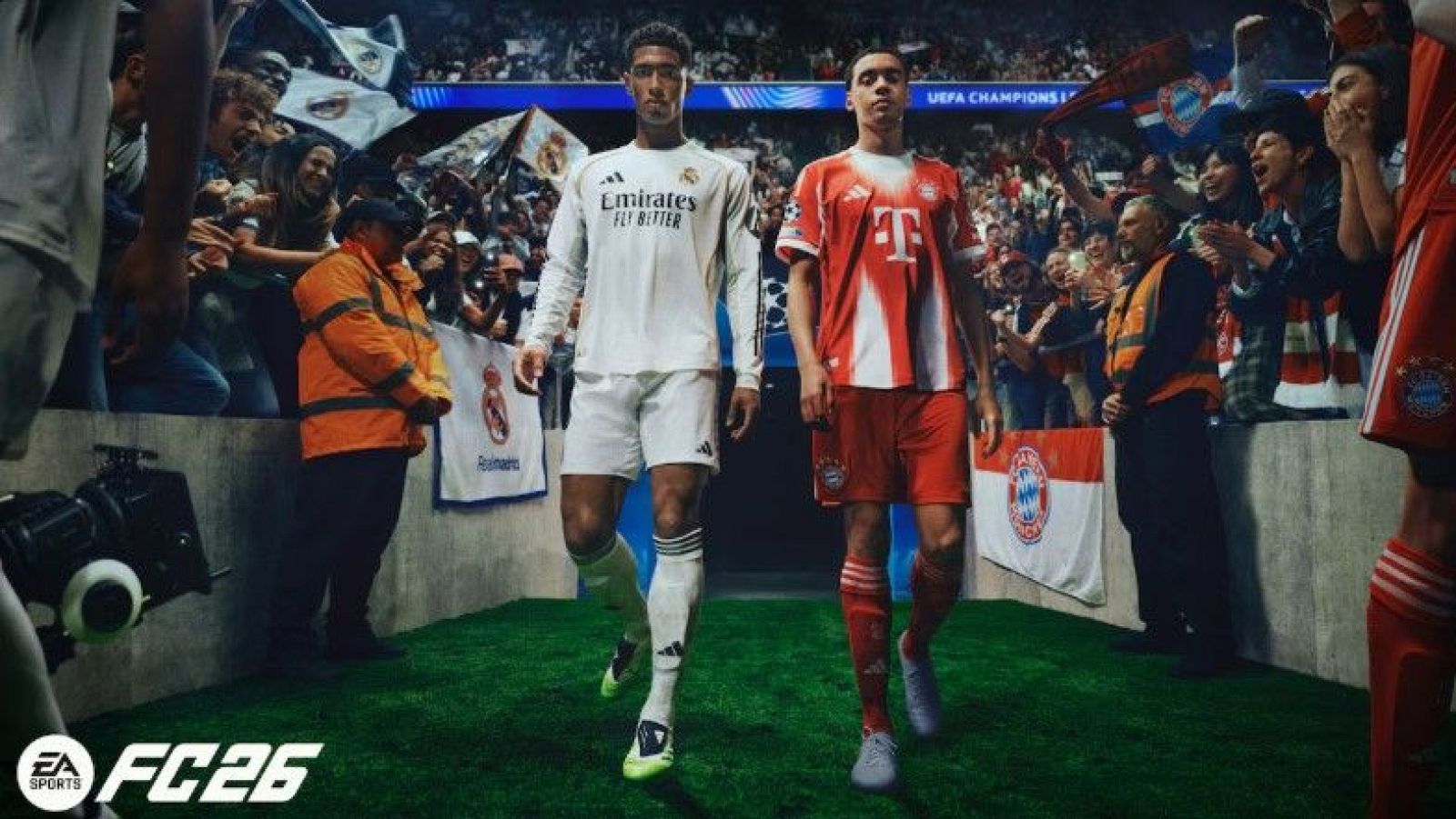 Portada de FC 26 con Bellingham y Musiala.
