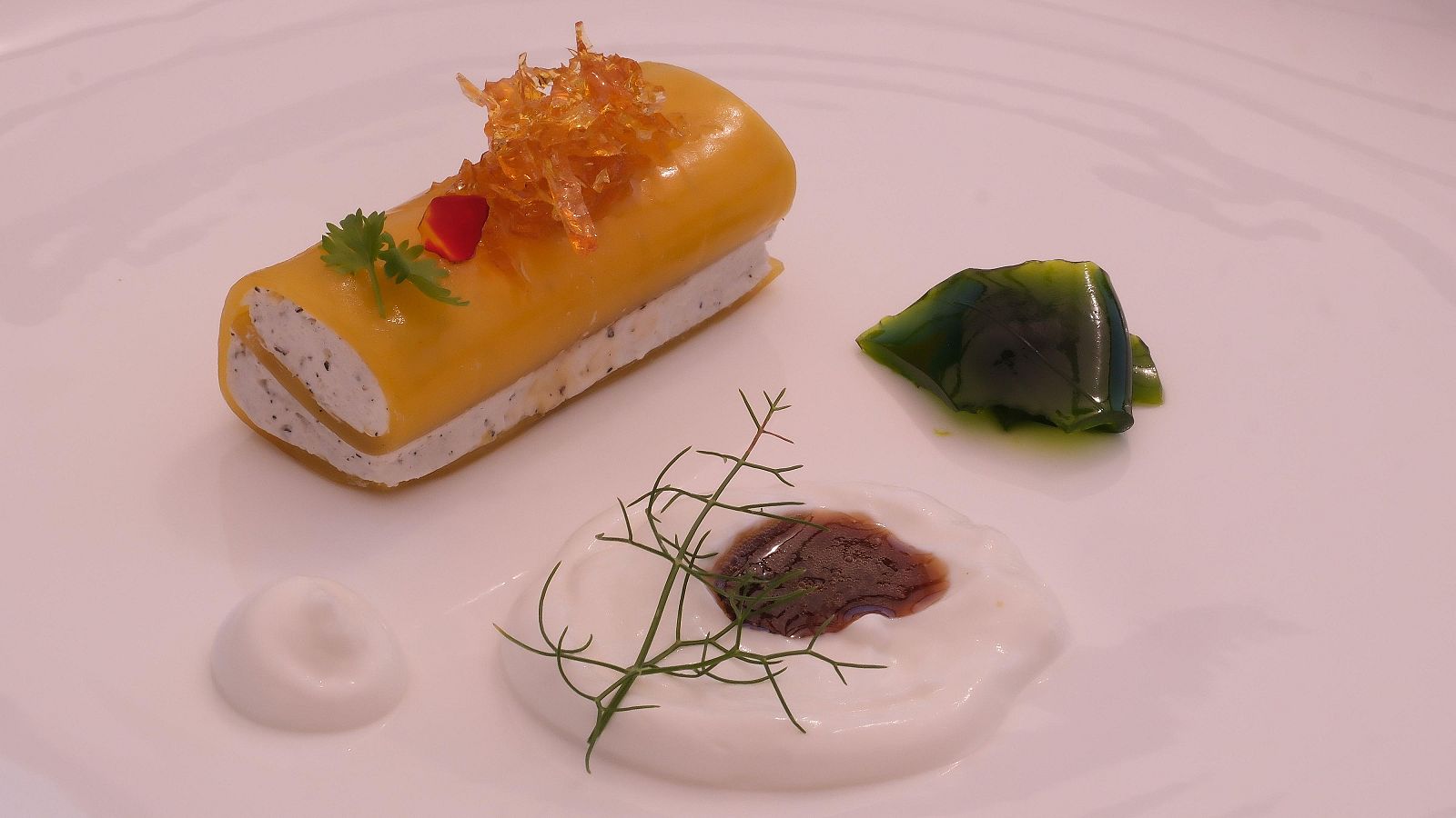 Receta de brazo helado de mango y vainilla de El Bulli en MasterChef Celebrity 10