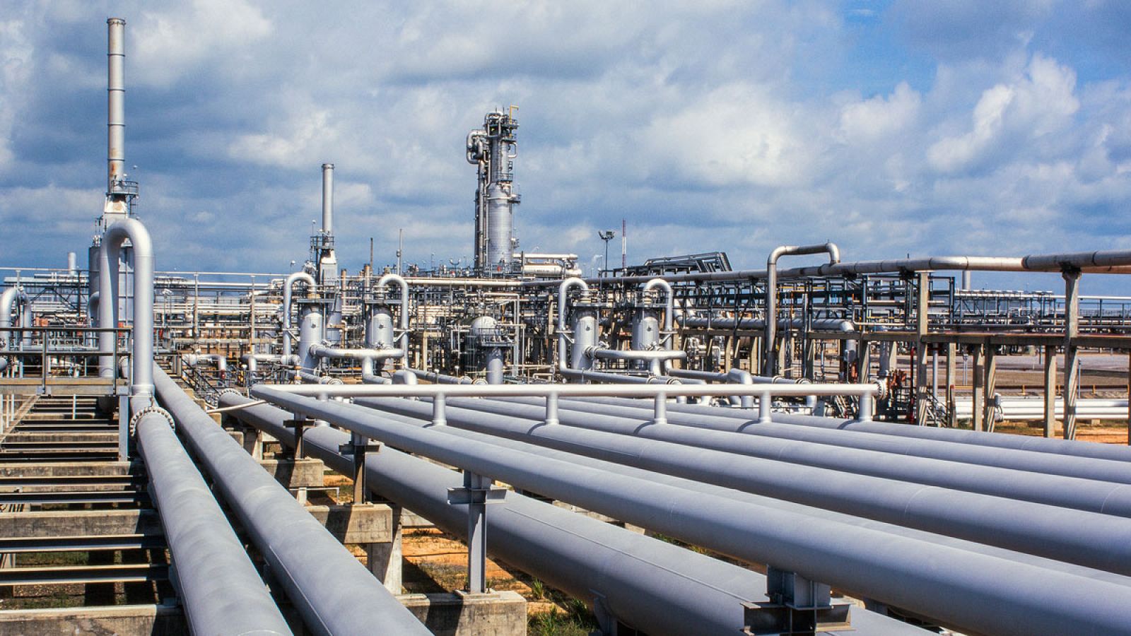 Una planta de gas licuado por canalización