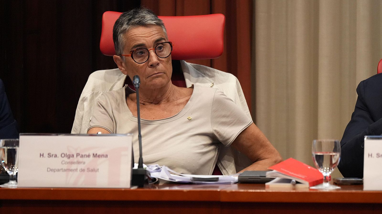 La consellera de Salut, Olga Pané, durant una compareixença al Parlament de Catalunya