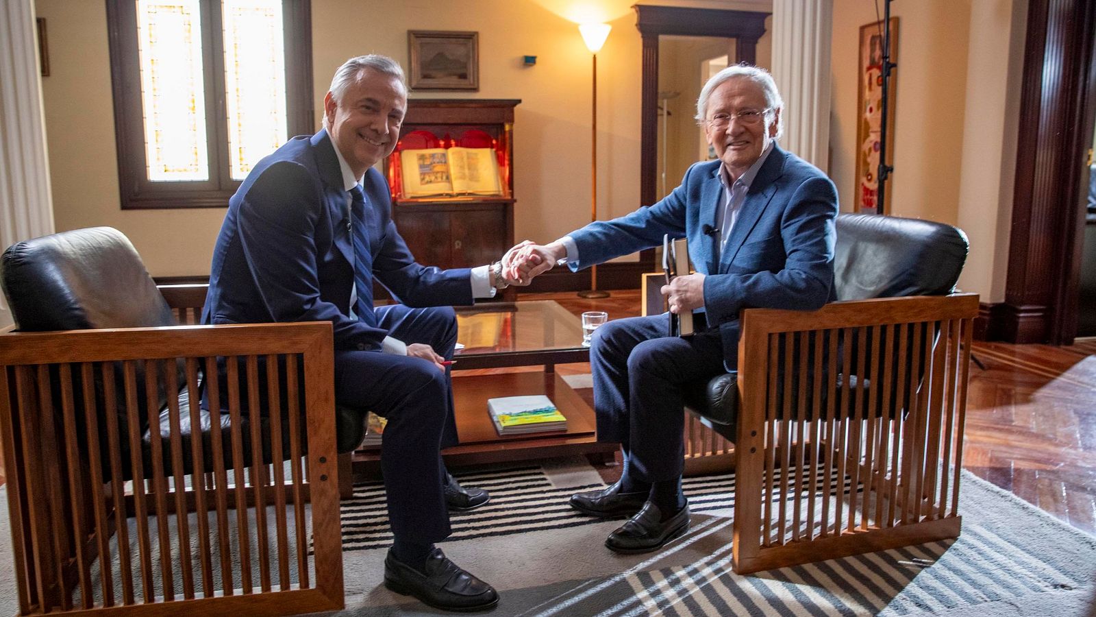 Jenaro Castro y Fernando Ónega durante la entrevista