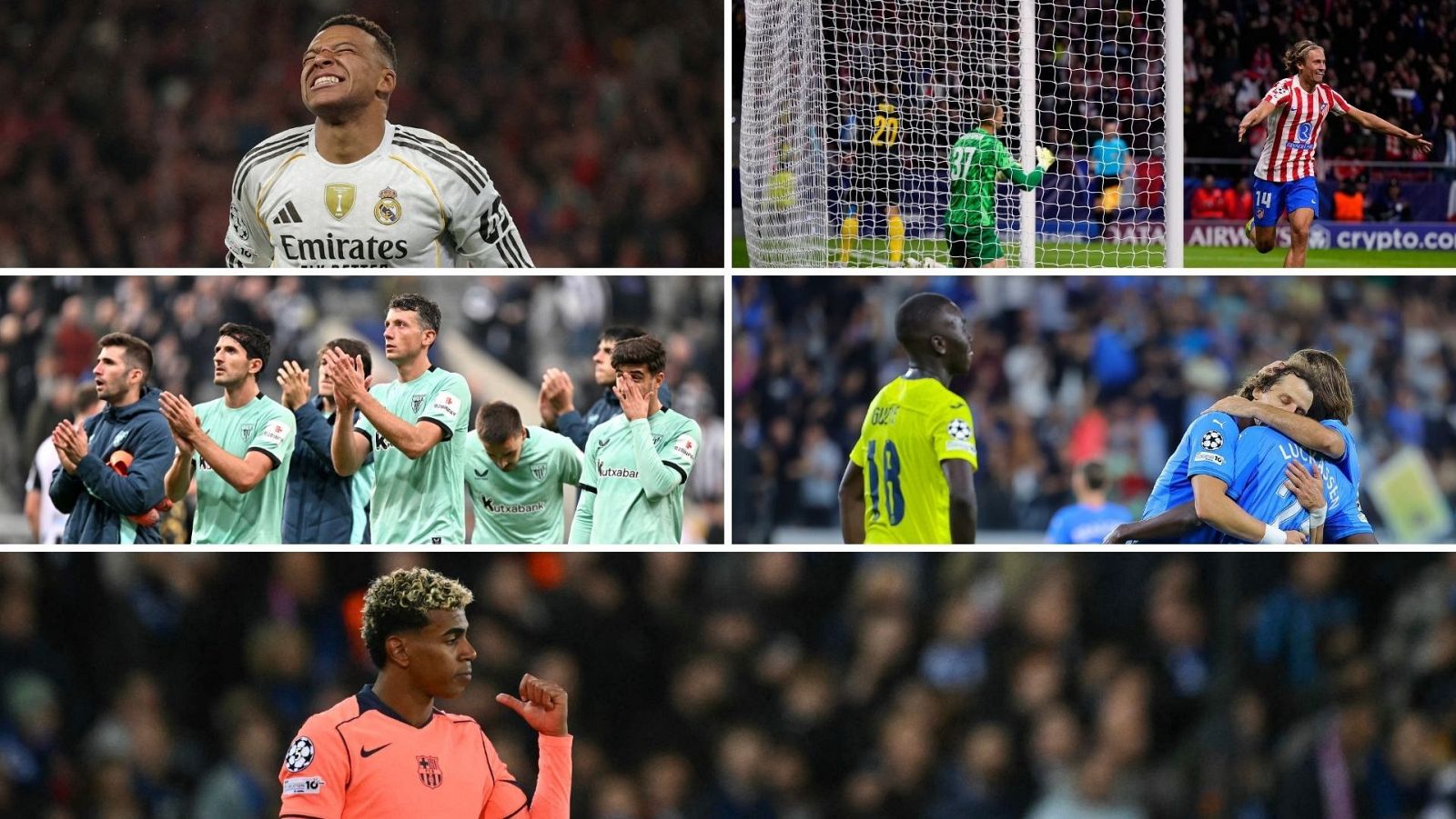 Así están los cinco equipos españoles en el meridiano de la Champios.