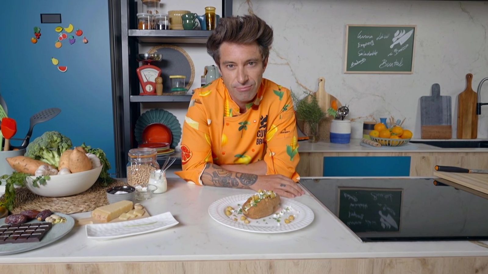 La recepta fusió entre el Marroc i Grècia de moniato farcit de cigrons del Chef Bosquet