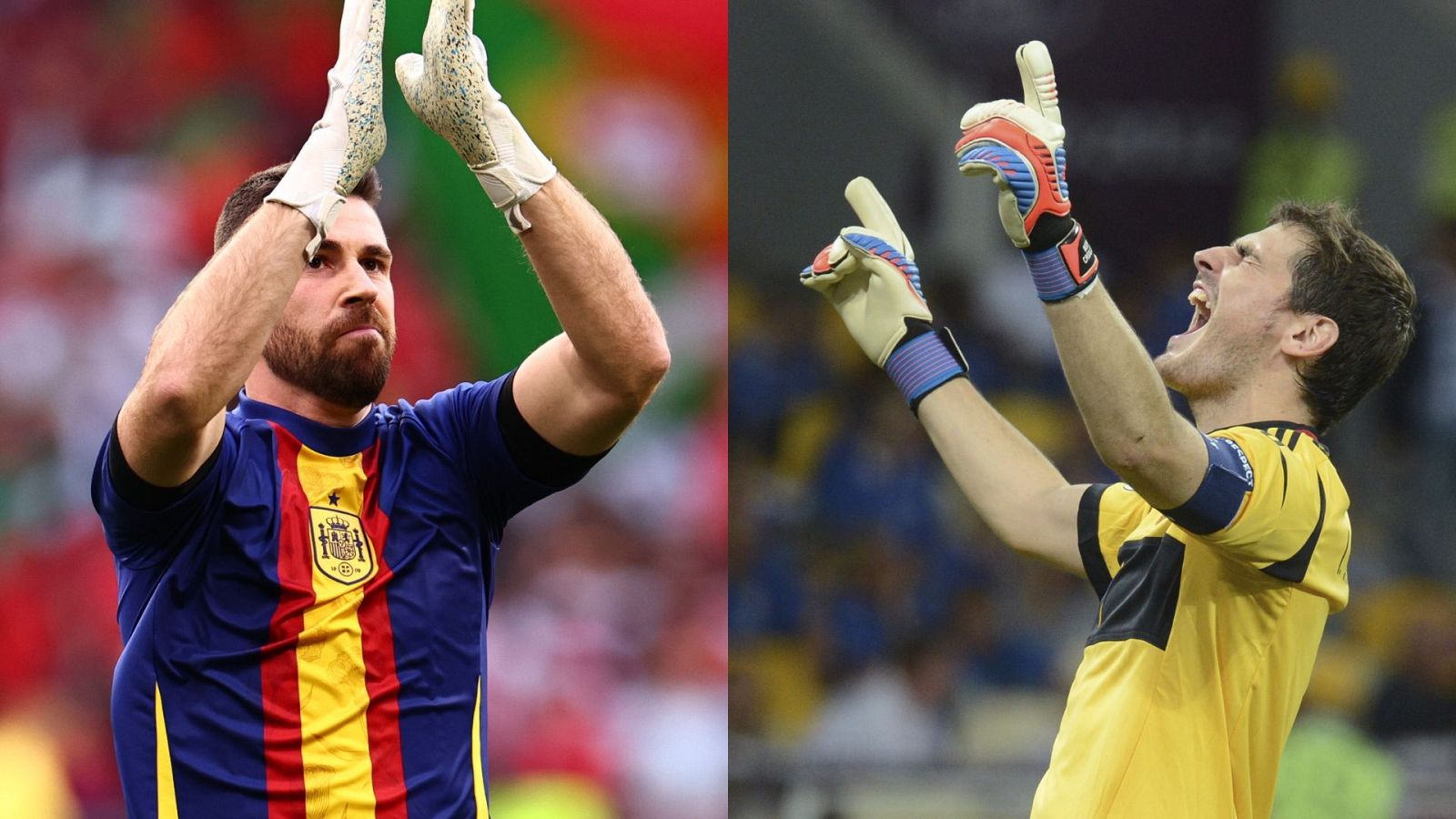 Selección española: Unai Simón e Iker Casillas