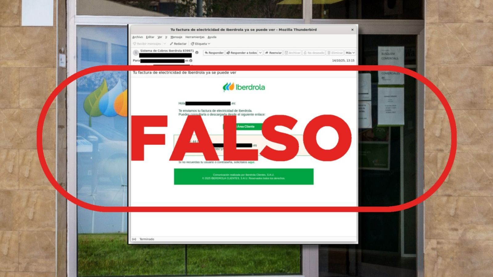Cuidado con este correo electrónico atribuido a Iberdrola, es un phishing del que advierte la Guardia Civil